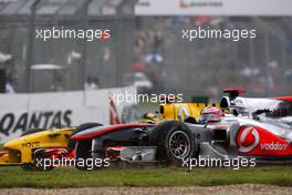 28.03.2010 Melbourne, Australia,  Jenson Button (GBR), McLaren Mercedes, MP4-25 - Formula 1 World Championship, Rd 2, Australian Grand Prix, Sunday Race