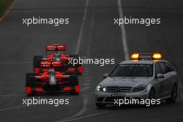 28.03.2010 Melbourne, Australia,  Timo Glock (GER), Virgin Racing VR-01 was close to the safety car - Formula 1 World Championship, Rd 2, Australian Grand Prix, Sunday Race