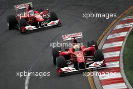 28.03.2010 Melbourne, Australia,  Felipe Massa (BRA), Scuderia Ferrari, Fernando Alonso (ESP), Scuderia Ferrari - Formula 1 World Championship, Rd 2, Australian Grand Prix, Sunday Race