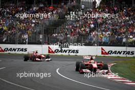 28.03.2010 Melbourne, Australia,  Felipe Massa (BRA), Scuderia Ferrari, F10, Fernando Alonso (ESP), Scuderia Ferrari, F10 - Formula 1 World Championship, Rd 2, Australian Grand Prix, Sunday Race