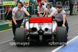 27.03.2010 Melbourne, Australia,  the Rear of the McLaren - Formula 1 World Championship, Rd 2, Australian Grand Prix, Saturday Practice