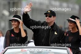 28.03.2010 Melbourne, Australia,  John Travolta (USA), Actor - Formula 1 World Championship, Rd 2, Australian Grand Prix, Sunday