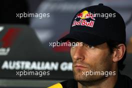 25.03.2010 Melbourne, Australia,  Mark Webber (AUS), Red Bull Racing - Formula 1 World Championship, Rd 2, Australian Grand Prix, Thursday