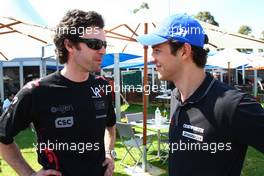25.03.2010 Melbourne, Australia,  Marc Hynes with Bruno Senna (BRA), Hispania Racing F1 Team - Formula 1 World Championship, Rd 2, Australian Grand Prix, Thursday