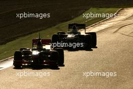 26.02.2010 Barcelona, Spain,  Lewis Hamilton (GBR), McLaren Mercedes and Pedro de la Rosa (ESP), BMW Sauber F1 Team  - Formula 1 Testing, Barcelona