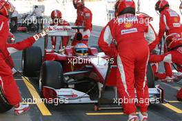 26.02.2010 Barcelona, Spain,  Fernando Alonso (ESP), Scuderia Ferrari  - Formula 1 Testing, Barcelona
