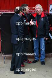 27.02.2010 Barcelona, Spain,  Andy Soucek (ESP), Test Driver, Virgin Racing and Sir Richard Branson, Chairman of the Virgin Group - Formula 1 Testing, Barcelona
