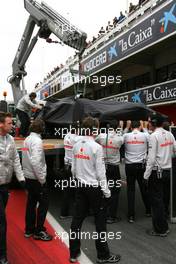 27.02.2010 Barcelona, Spain,  car of Jenson Button (GBR), McLaren Mercedes  - Formula 1 Testing, Barcelona