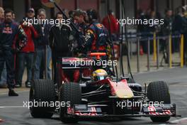 27.02.2010 Barcelona, Spain,  Sebastien Buemi (SUI), Scuderia Toro Rosso  - Formula 1 Testing, Barcelona