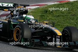 28.02.2010 Barcelona, Spain,  Heikki Kovalainen (FIN), Lotus F1 Team  - Formula 1 Testing, Barcelona