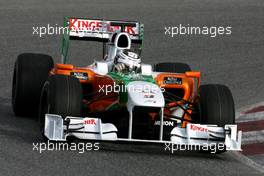 28.02.2010 Barcelona, Spain,  Adrian Sutil (GER), Force India F1 Team   - Formula 1 Testing, Barcelona