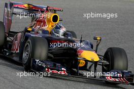28.02.2010 Barcelona, Spain,  Sebastian Vettel (GER), Red Bull Racing  - Formula 1 Testing, Barcelona