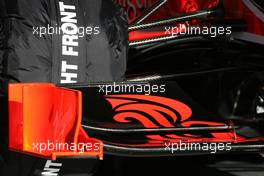 25.02.2010 Barcelona, Spain,  Virgin Racing, front wing detail - Formula 1 Testing, Barcelona
