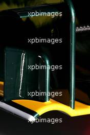 25.02.2010 Barcelona, Spain,  Lotus F1 Team, front wing detail- Formula 1 Testing, Barcelona
