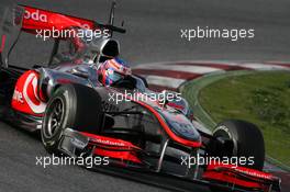25.02.2010 Barcelona, Spain,  Jenson Button (GBR), McLaren Mercedes  - Formula 1 Testing, Barcelona