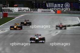 27.08.2010 Spa, Belgium,  Start practice, Vitantonio Liuzzi (ITA), Force India F1 Team  - Formula 1 World Championship, Rd 13, Belgium Grand Prix, Friday Practice