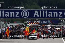 29.08.2010 Spa, Belgium,  The grid - Formula 1 World Championship, Rd 13, Belgium Grand Prix, Sunday Pre-Race Grid