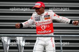 29.08.2010 Spa, Belgium,  Lewis Hamilton (GBR), McLaren Mercedes - Formula 1 World Championship, Rd 13, Belgium Grand Prix, Sunday Podium