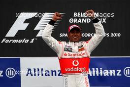 29.08.2010 Spa, Belgium,  Lewis Hamilton (GBR), McLaren Mercedes - Formula 1 World Championship, Rd 13, Belgium Grand Prix, Sunday Podium