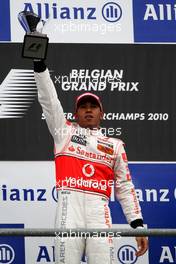 29.08.2010 Spa, Belgium,  Lewis Hamilton (GBR), McLaren Mercedes - Formula 1 World Championship, Rd 13, Belgium Grand Prix, Sunday Podium