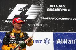 29.08.2010 Spa, Belgium,  Robert Kubica (POL), Renault F1 Team - Formula 1 World Championship, Rd 13, Belgium Grand Prix, Sunday Podium