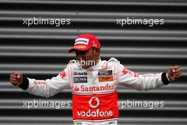 29.08.2010 Spa, Belgium,  Lewis Hamilton (GBR), McLaren Mercedes - Formula 1 World Championship, Rd 13, Belgium Grand Prix, Sunday Podium