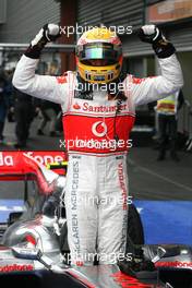 29.08.2010 Spa, Belgium,  Lewis Hamilton (GBR), McLaren Mercedes  - Formula 1 World Championship, Rd 13, Belgium Grand Prix, Sunday Podium