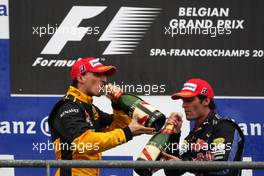 29.08.2010 Spa, Belgium,  Robert Kubica (POL), Renault F1 Team - Formula 1 World Championship, Rd 13, Belgium Grand Prix, Sunday Podium