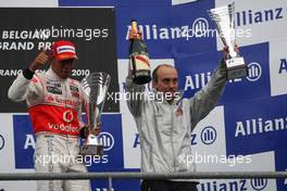 29.08.2010 Spa, Belgium,   Lewis Hamilton (GBR), McLaren Mercedes - Formula 1 World Championship, Rd 13, Belgium Grand Prix, Sunday Podium