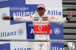 29.08.2010 Spa, Belgium,  Lewis Hamilton (GBR), McLaren Mercedes - Formula 1 World Championship, Rd 13, Belgium Grand Prix, Sunday Podium