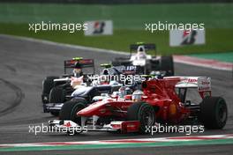 29.08.2010 Spa, Belgium,  Fernando Alonso (ESP), Scuderia Ferrari and Rubens Barrichello (BRA), Williams F1 Team accident, first lap - Formula 1 World Championship, Rd 13, Belgium Grand Prix, Sunday Race