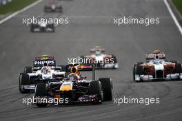 29.08.2010 Spa, Belgium,  Mark Webber (AUS), Red Bull Racing - Formula 1 World Championship, Rd 13, Belgium Grand Prix, Sunday Race