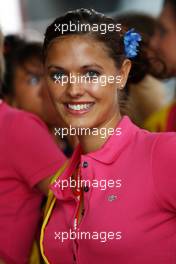 28.08.2010 Spa, Belgium,  A lady in the paddock - Formula 1 World Championship, Rd 13, Belgium Grand Prix, Saturday