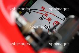 28.08.2010 Spa, Belgium,  The circuit map in the cockpit of the car of Felipe Massa (BRA), Scuderia Ferrari - Formula 1 World Championship, Rd 13, Belgium Grand Prix, Saturday Qualifying