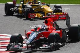 28.08.2010 Spa, Belgium,  Timo Glock (GER), Virgin Racing - Formula 1 World Championship, Rd 13, Belgium Grand Prix, Saturday Qualifying
