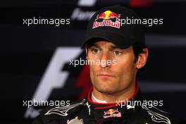 29.08.2010 Spa, Belgium,  Mark Webber (AUS), Red Bull Racing - Formula 1 World Championship, Rd 13, Belgium Grand Prix, Sunday Press Conference