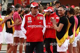 29.08.2010 Spa, Belgium,  Fernando Alonso (ESP), Scuderia Ferrari - Formula 1 World Championship, Rd 13, Belgium Grand Prix, Sunday