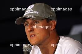 26.08.2010 Spa, Belgium,  Michael Schumacher (GER), Mercedes GP Petronas - Formula 1 World Championship, Rd 13, Belgium Grand Prix, Thursday Press Conference
