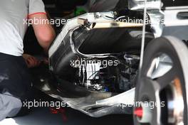 12.03.2010 Sakhir, Bahrain,  McLaren electrical parts under the radaitor - Formula 1 World Championship, Rd 1, Bahrain Grand Prix, Friday Practice
