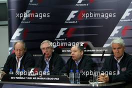 12.03.2010 Sakhir, Bahrain,  FIA press conference, Jean Todt (FRA), FIA president - Formula 1 World Championship, Rd 1, Bahrain Grand Prix, Friday