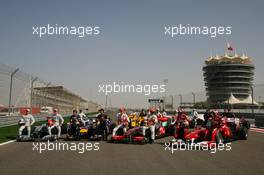 12.03.2010 Sakhir, Bahrain,  All the Formula 1 drivers pose for a photo - Formula 1 World Championship, Rd 1, Bahrain Grand Prix, Friday