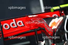 12.03.2010 Sakhir, Bahrain,  McLaren rear wing - Formula 1 World Championship, Rd 1, Bahrain Grand Prix, Friday