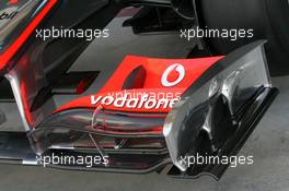 12.03.2010 Sakhir, Bahrain,  McLaren front wing - Formula 1 World Championship, Rd 1, Bahrain Grand Prix, Friday