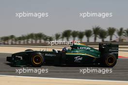 12.03.2010 Sakhir, Bahrain,  Jarno Trulli (ITA), Lotus F1 Team - Formula 1 World Championship, Rd 1, Bahrain Grand Prix, Friday Practice