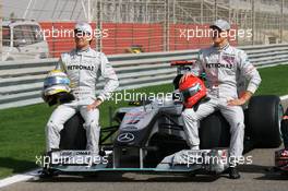 12.03.2010 Sakhir, Bahrain,  Nico Rosberg (GER), Mercedes GP Petronas and Michael Schumacher (GER), Mercedes GP Petronas - Formula 1 World Championship, Rd 1, Bahrain Grand Prix, Friday