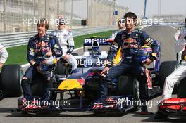 12.03.2010 Sakhir, Bahrain,  Sebastian Vettel (GER), Red Bull Racing and Mark Webber (AUS), Red Bull Racing - Formula 1 World Championship, Rd 1, Bahrain Grand Prix, Friday