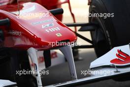 12.03.2010 Sakhir, Bahrain,  Ferrari nose cone - Formula 1 World Championship, Rd 1, Bahrain Grand Prix, Friday