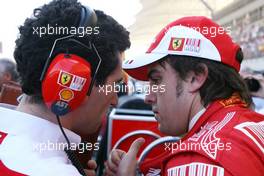 14.03.2010 Sakhir, Bahrain,  Fernando Alonso (ESP), Scuderia Ferrari  - Formula 1 World Championship, Rd 1, Bahrain Grand Prix, Sunday Pre-Race Grid