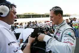 14.03.2010 Sakhir, Bahrain,  Michael Schumacher (GER), Mercedes GP  - Formula 1 World Championship, Rd 1, Bahrain Grand Prix, Sunday Pre-Race Grid
