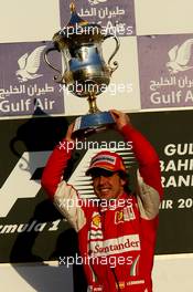 14.03.2010 Sakhir, Bahrain,  1st place Fernando Alonso (ESP), Scuderia Ferrari - Formula 1 World Championship, Rd 1, Bahrain Grand Prix, Sunday Podium